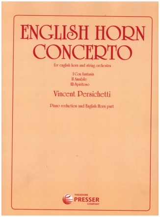 English Horn Concerto fr Englischhorn und Streichorchester Klavierauszug mit Solostimme