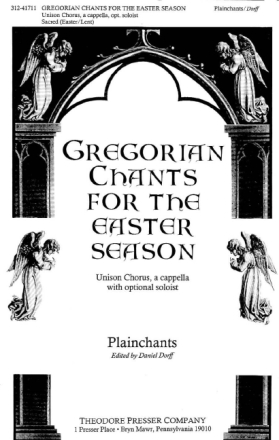 Wipo of Burgundy Gregorian Chants for The Easter Season  Chorpartitur