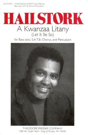 Adolphus Hailstork A Kwanzaa Litany Bass, gemischter Chor und Percussion Chorpartitur