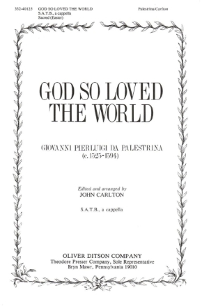 Giovanni da Palestrina God So Loved The World  Chorpartitur