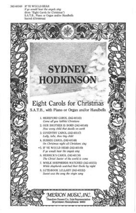 Sydney Hodkinson If Ye Would Hear Chor, Klavier, Orgel und Glocken Chorpartitur