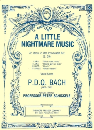 P. D. Q. Bach A Little Nightmare Music Streichorchester Vokalpartitur