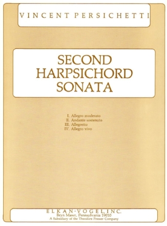 Vincent Persichetti Second Harpsichord Sonata Klavier und Cembalo Solostimme