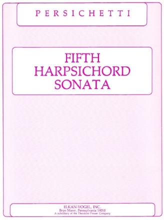 Vincent Persichetti Fifth Harpsichord Sonata Cembalo Solostimme