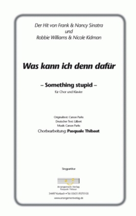 Was kann ich denn dafr  fr gem Chor und Klavier Singpartitur