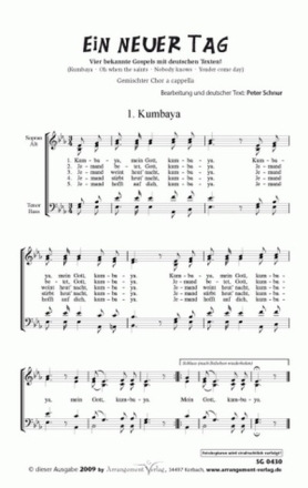 Ein neuer Tag (vierstimmig) fr SATB (a cappella) Singpartitur
