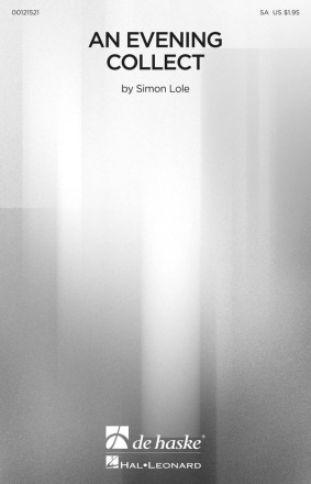 Simon Lole An Evening Collect SA Chorpartitur