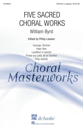 William Byrd Five Sacred Choral Works SATB a cappella Klavierauszug