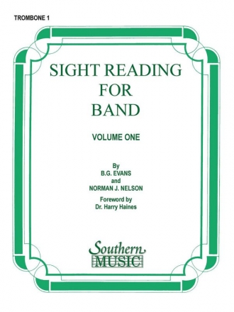 Billy Evans Sight Reading For Band, Bk. 1 (Srb1) Posaune Stimme