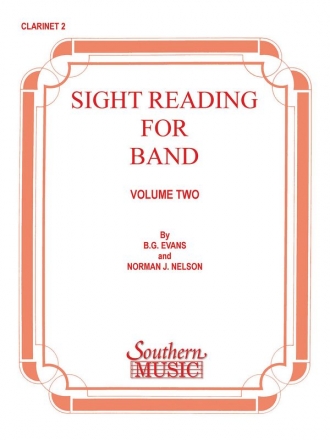 Billy Evans Sight Reading For Band, Bk. 2 (Srb2) Clarinet Stimme