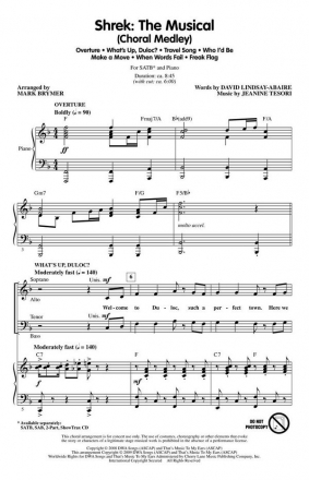Jeanine Tesori Shrek: The Musical (Choral Medley) Chor CD