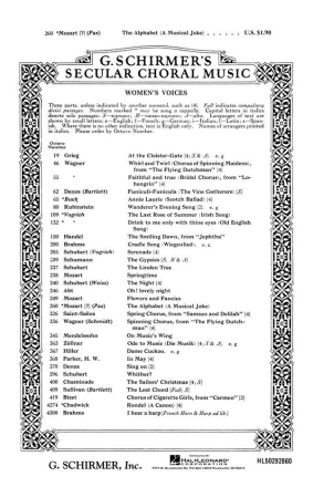 Wolfgang Amadeus Mozart, The Alphabet 3-Part Choir and Piano Chorpartitur