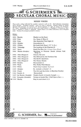 Thomas Morley, Sing We And Chant It SSATB a Cappella Chorpartitur