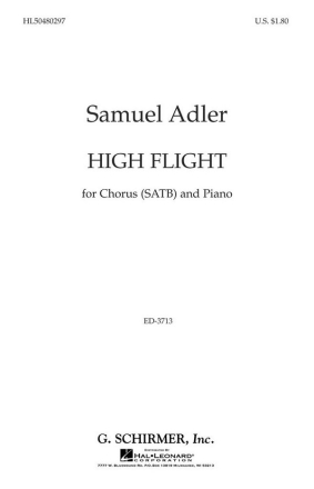S Adler, High Flight SATB and Piano Chorpartitur