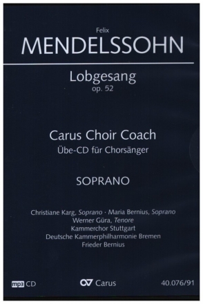Lobgesang op.52 - Chorstimme Sopran  Playalong-CD