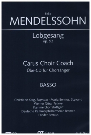 Lobgesang op.52 - Chorstimme Bass  Playalong-CD