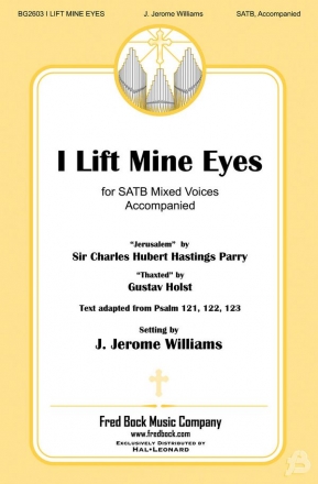 C. Hubert Parry_Gustav Holst, I Lift Mine Eyes SATB Chorpartitur