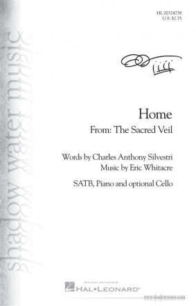Home from 'The sacred Veil' for mixed choir, piano and opt. cello choral score