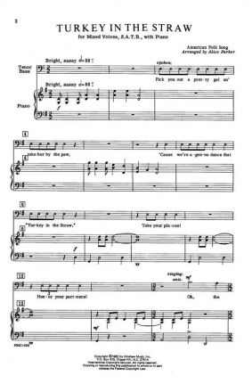 Turkey In The Straw SATB, Piano Chorpartitur