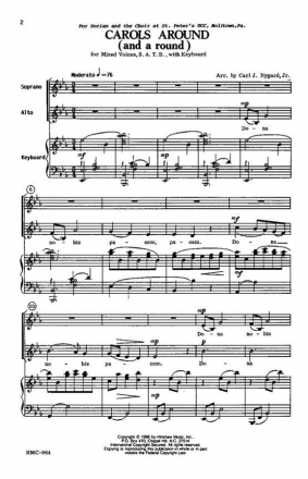 Carols Around (And A Round) SATB and Keyboard Chorpartitur