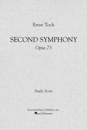 Ernst Toch, Symphony No. 2, Op. 73 Orchestra Partitur