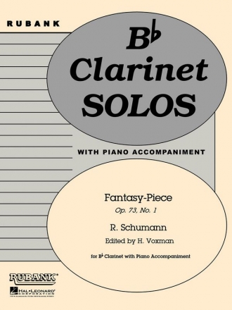 Robert Schumann, Fantasy Piece, Op. 73 No 1 Klarinette und Klavier Buch