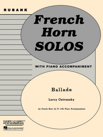 Leroy Ostransky, Ballade Horn und Klavier Buch