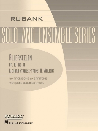 Richard Strauss, Allerseelen (Op. 10, No. 8) Posaune und Klavier Buch