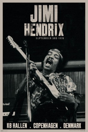 Jimi Hendrix - Live Copenhagen - Wall Poster  Poster