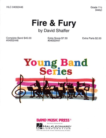 Fire & Fury  for concert band (easy) score and parts