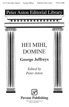 George Jeffreys, Hei Mihi, Domine TTB or SSB Chorpartitur