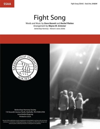 Fight Song SSAA a Cappella Chorpartitur