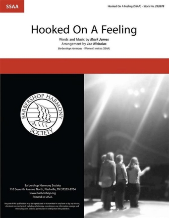 Hooked on a Feeling SSAA a Cappella Chorpartitur