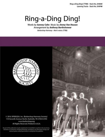 Ring-a-Ding Ding TTBB a Cappella Chorpartitur