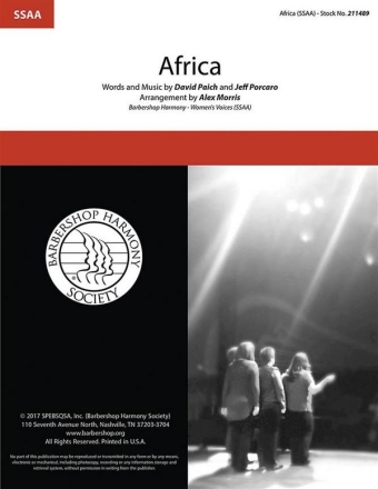 David Paich_Jeff Porcaro, Africa SSAA a Cappella Chorpartitur
