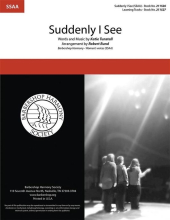 Suddenly I See for female choir (SAA) a cappella choral score