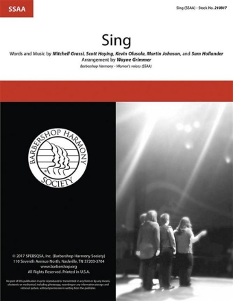 Sing SSAA a Cappella Chorpartitur