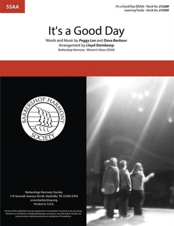 Peggy Lee_Dave Barbour, It's a Good Day SSAA a Cappella Chorpartitur