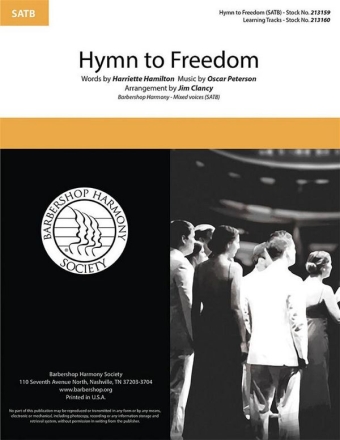 Oscar Peterson_Harriette Hamilton, Hymn to Freedom SATB a Cappella Chorpartitur