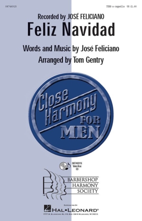 Jos Feliciano, Feliz Navidad TTBB a Cappella Chorpartitur