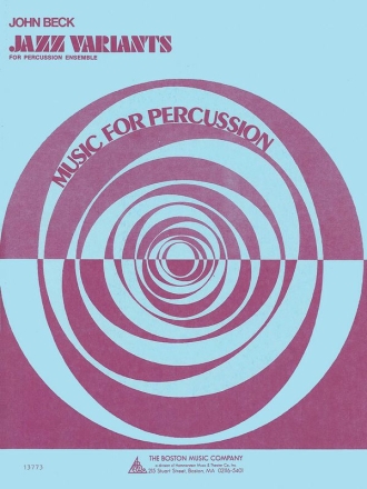John Beck, Jazz Variants for Percussion Ensemble Percussionensemble Partitur + Stimmen