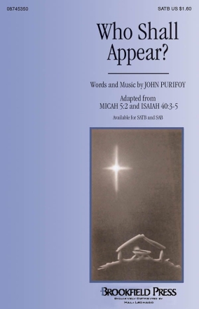 John Purifoy, Who Shall Appear? SATB Chorpartitur