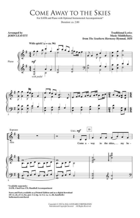 Come Away to the Skies Chor CD
