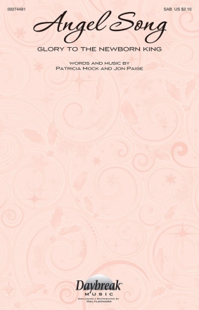 Angel Song for mixed choir (SAB) and piano choral score