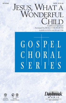 Traditional, Jesus, What a Wonderful Child SATB Chorpartitur
