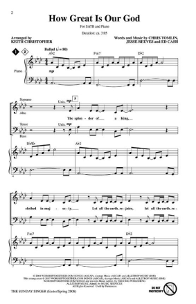 The Sunday Singer - Easter/Spring 28 Chor Partitur + Stimmen