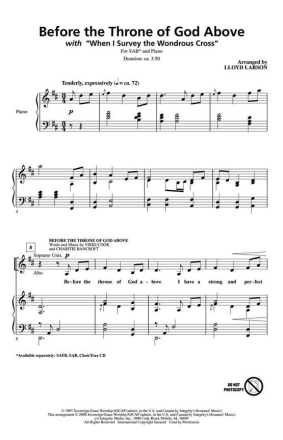 Before the Throne of God Above SAB Chorpartitur