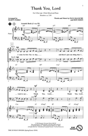 The Sunday Singer Spring/Easter 21 Chor Stimmen-Set