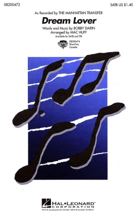Bobby Darin, Dream Lover SATB Chorpartitur