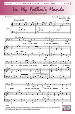 Faye Lopez, In My Father's Hands SATB Chorpartitur